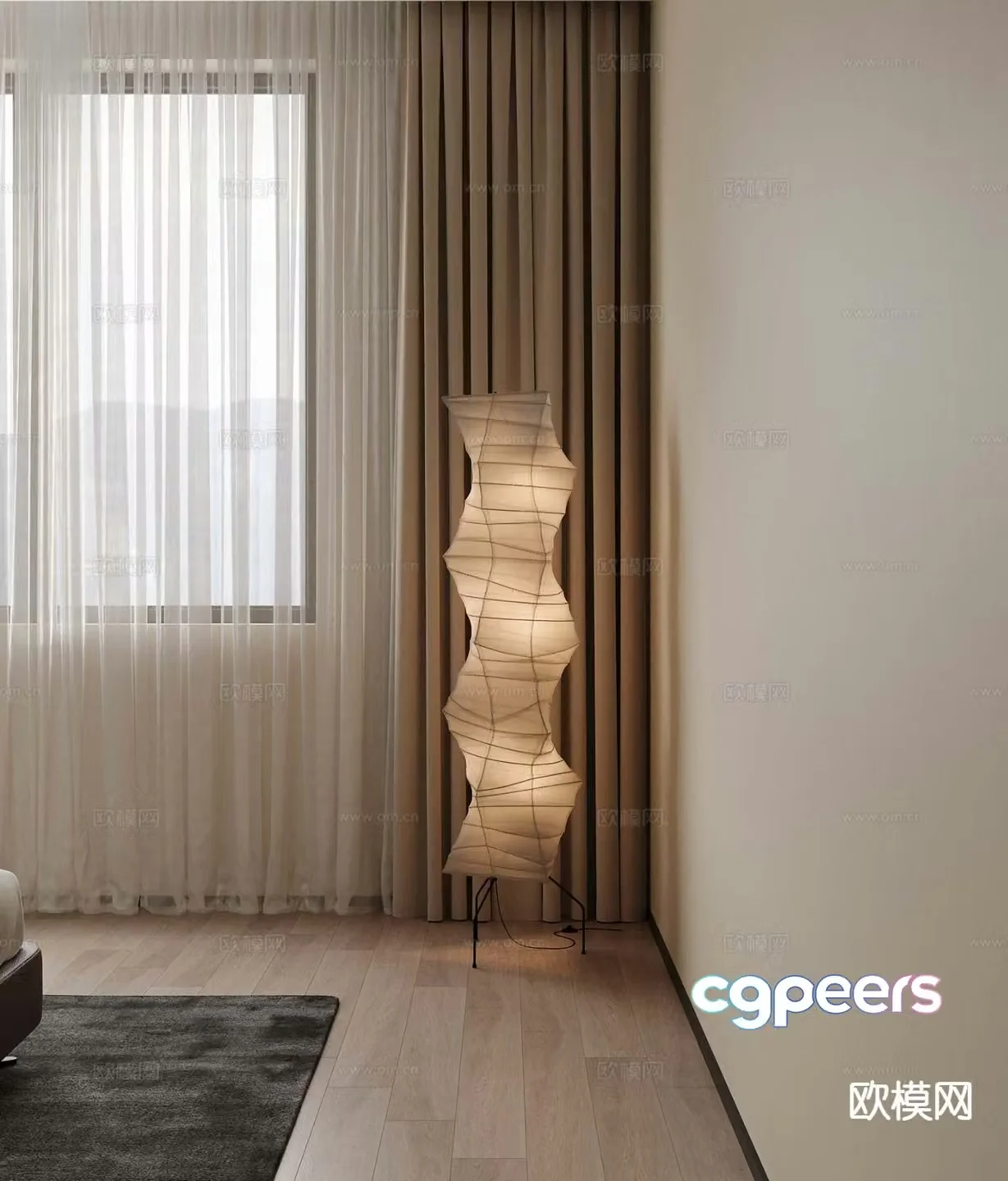 Modern floor lamp 3d model