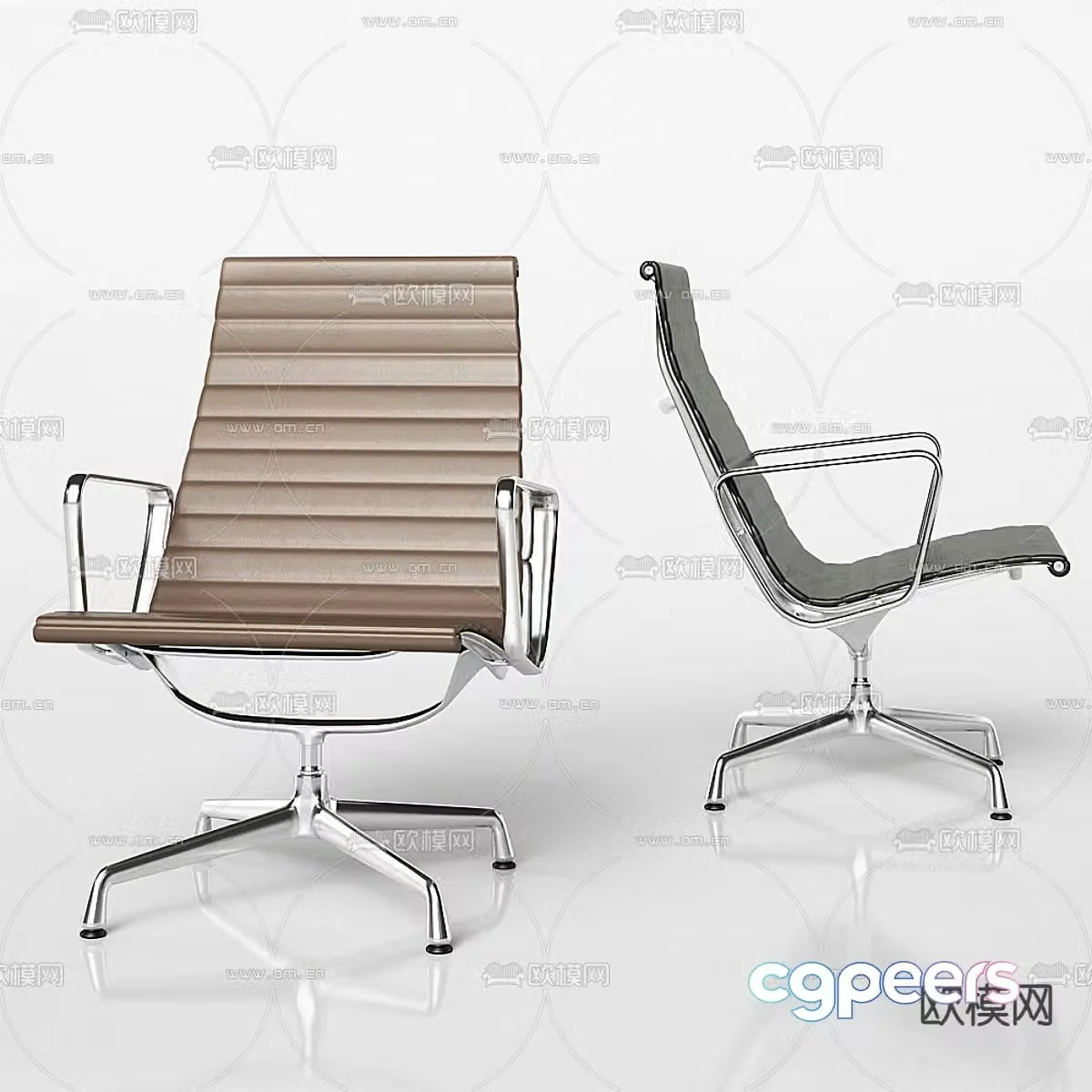 Leather class chair 3d model