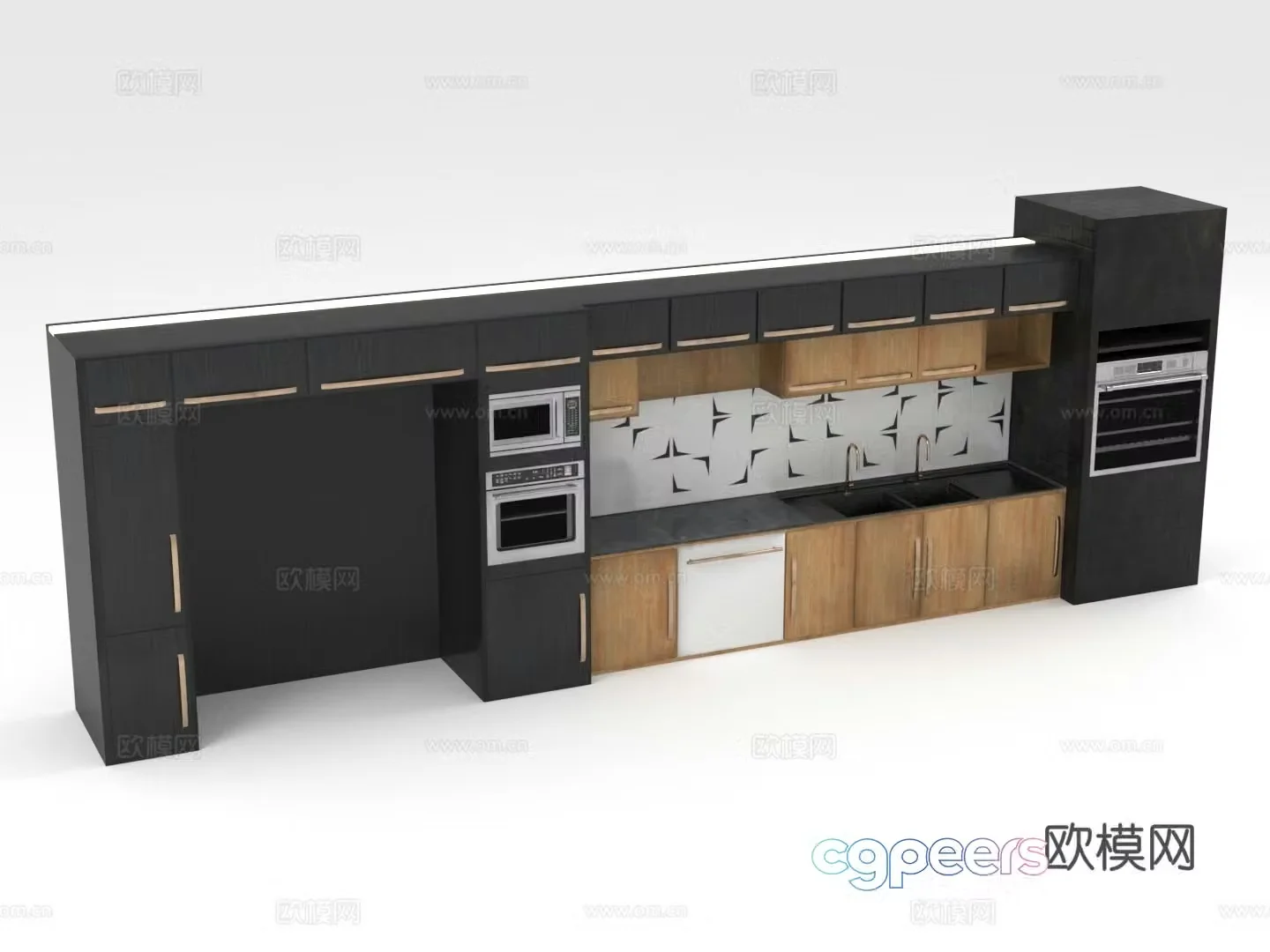 Cabinets Integrated Cabinets Kitchen Storage Cabinets Wooden Cabinets 3D Model