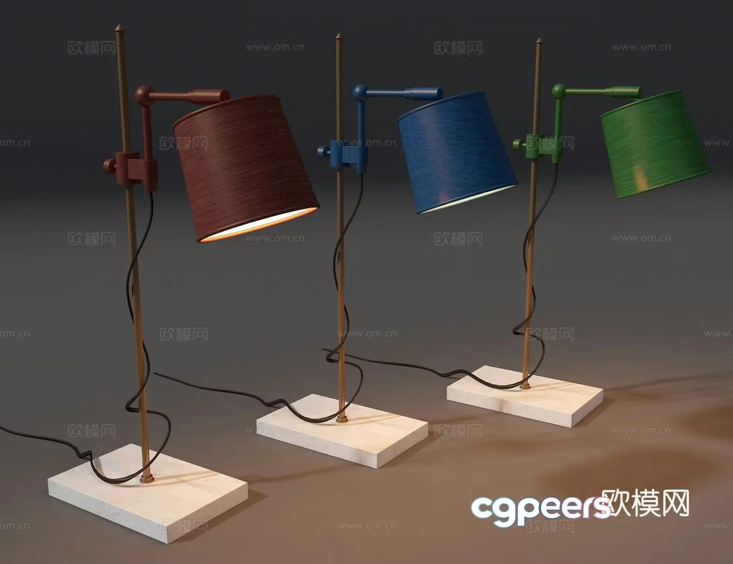 Industrial wind lamp 3d model