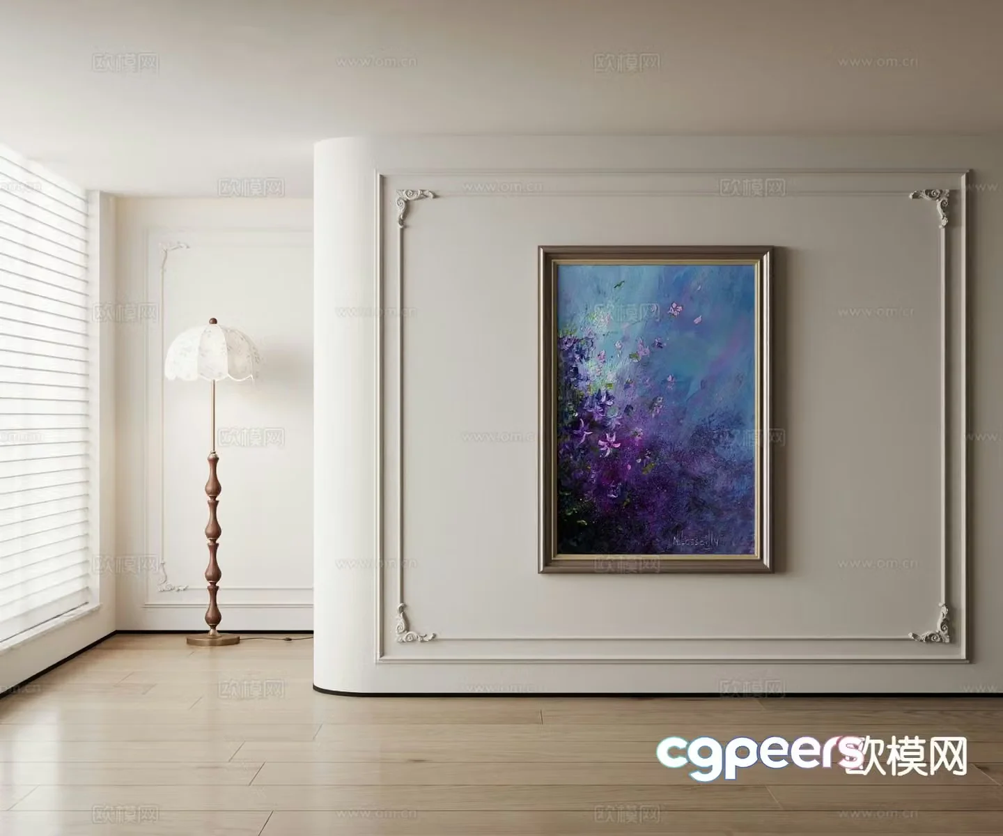 American oil painting art painting decorative painting 3d model