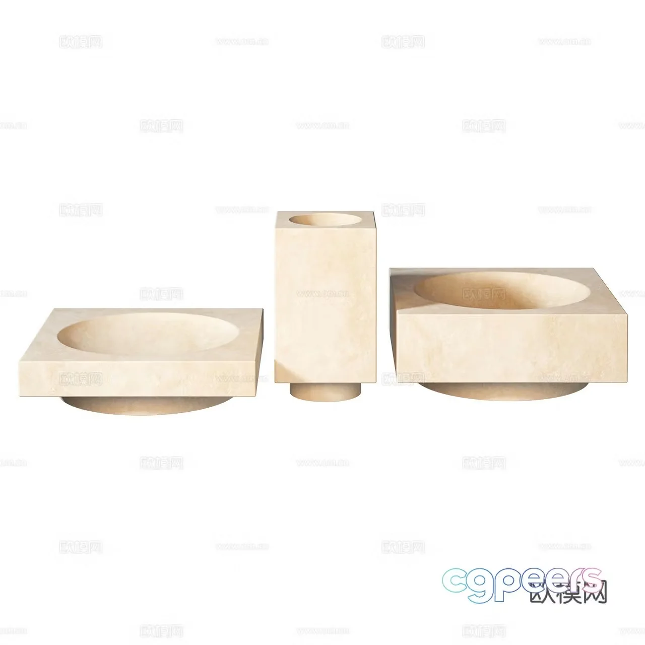 Ferm Living Minimalist Ornament Vase Pallet Ornament Ornament 3D Model