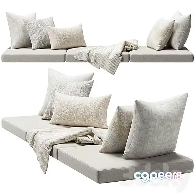 3ds Max Free – Window Seat Cushion Set 2