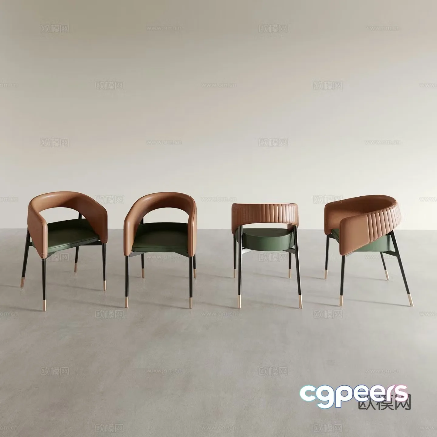 Dining chair tea chair leisure chair 3d model
