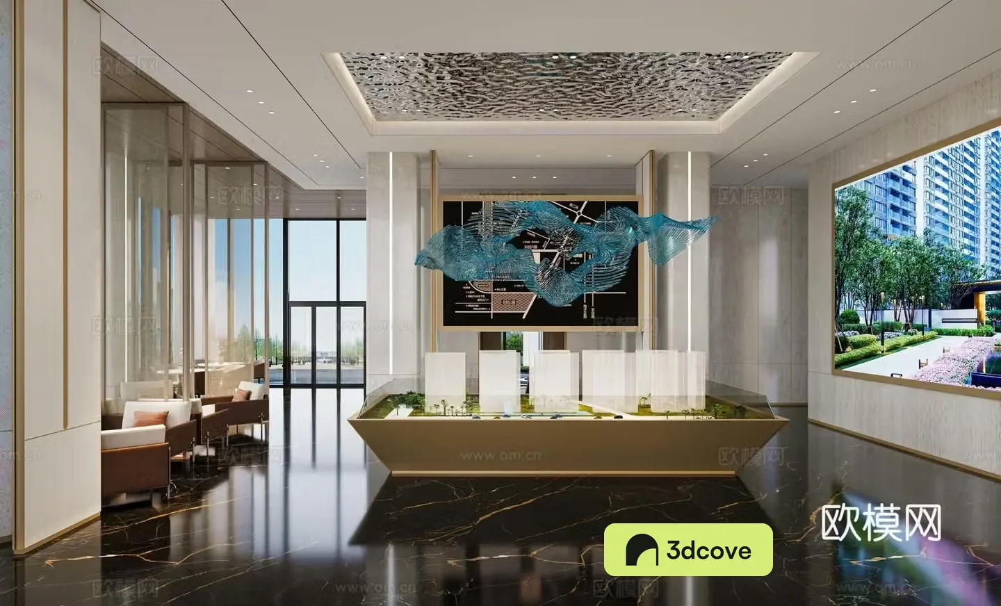Modern light luxury sales office