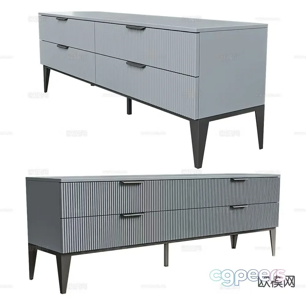 Mister modern tv cabinet 3d model