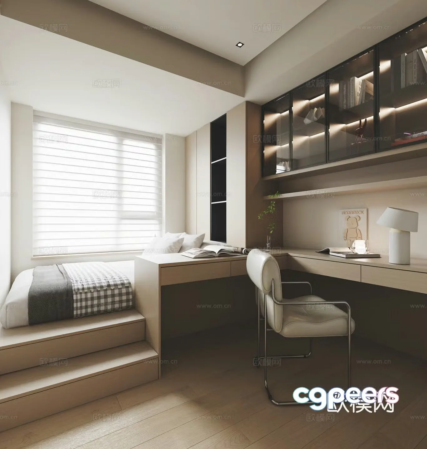 Modern tatami bedroom 3d model