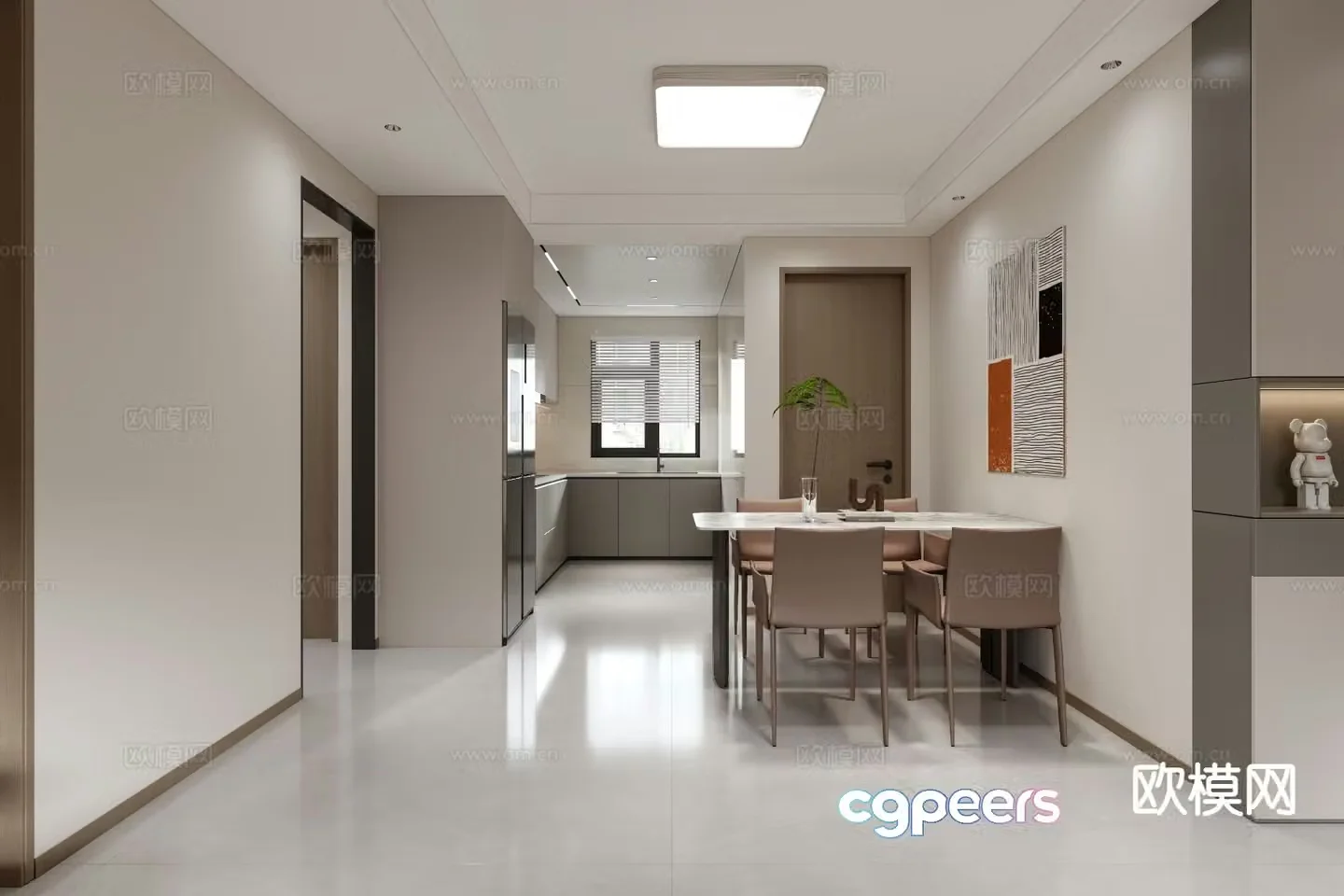 Modern restaurant 3d model