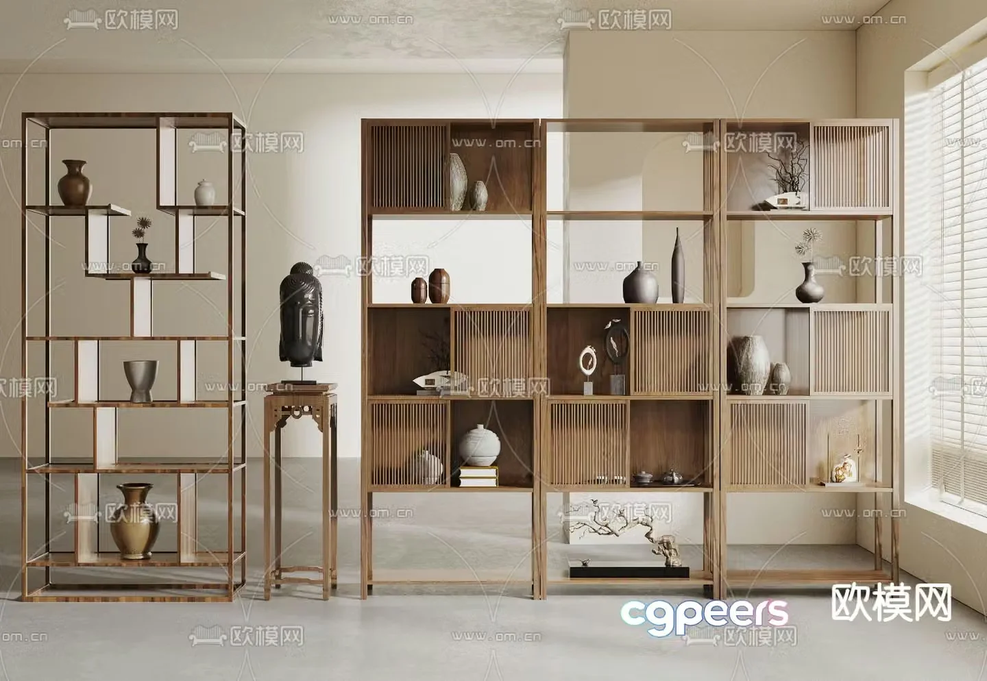 Bogu rack new Chinese style storage rack display rack 3d model