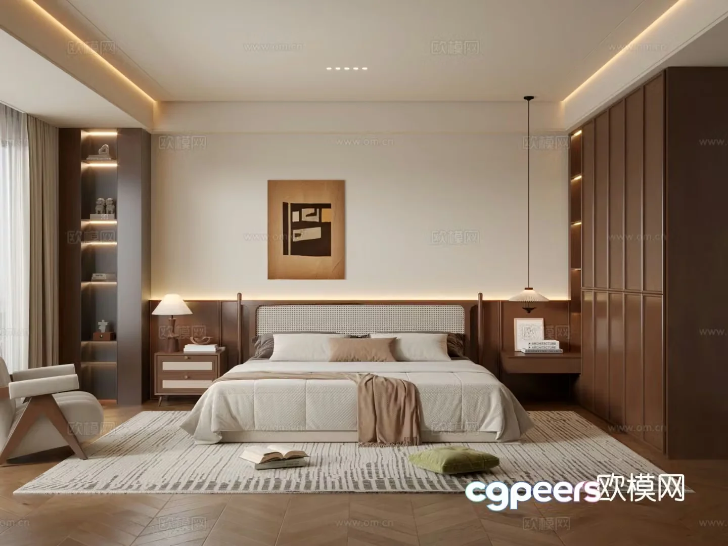 Medieval style bedroom master bedroom 3d model