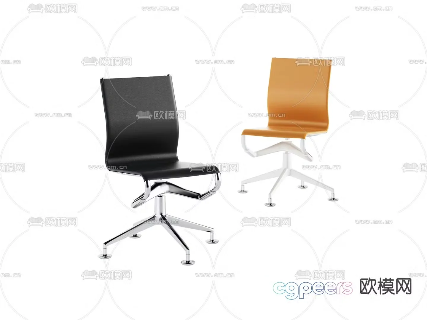 Modern office chair swivel chair shift chair negotiation chair 3D model