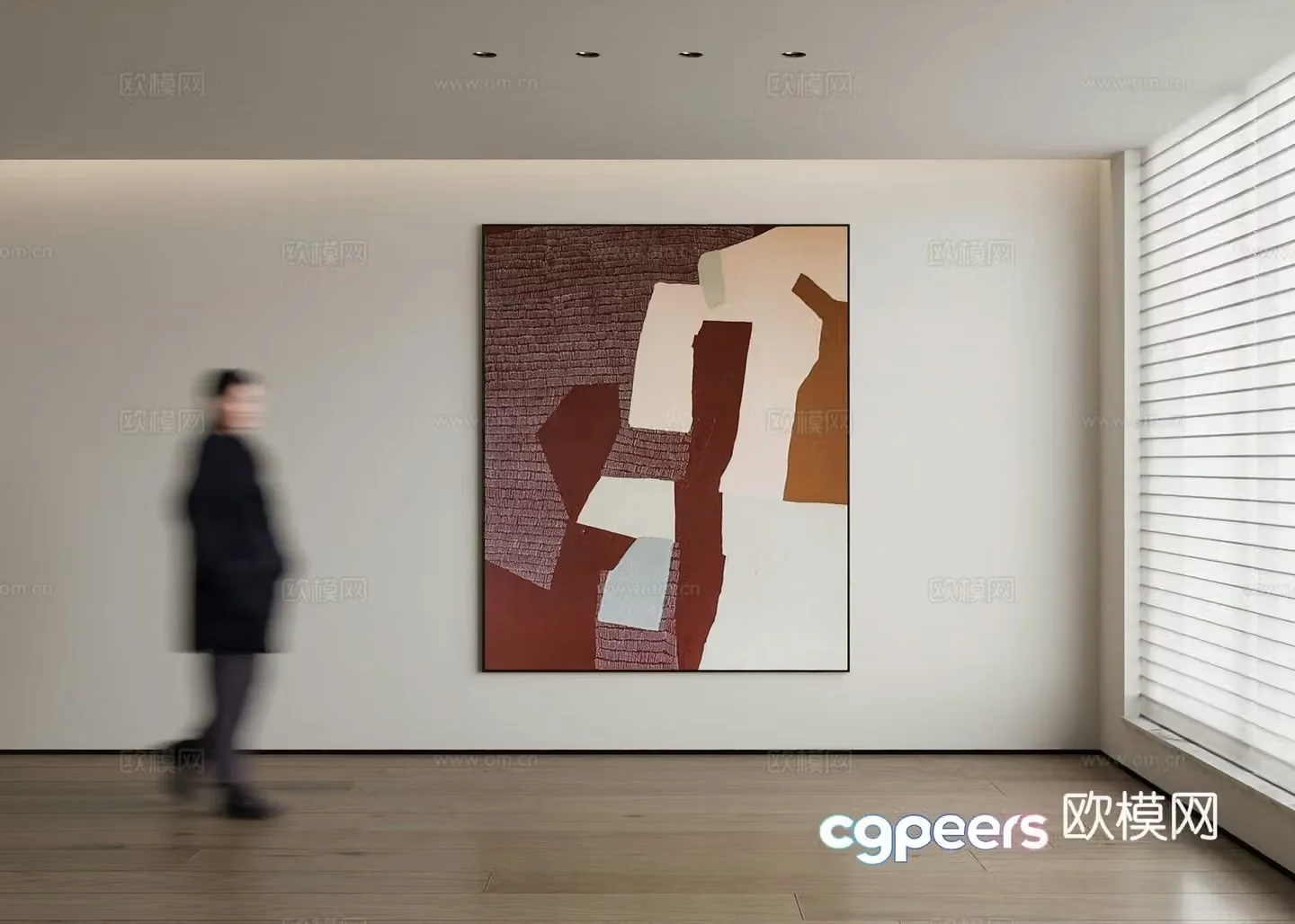 Modern decorative painting 3d model