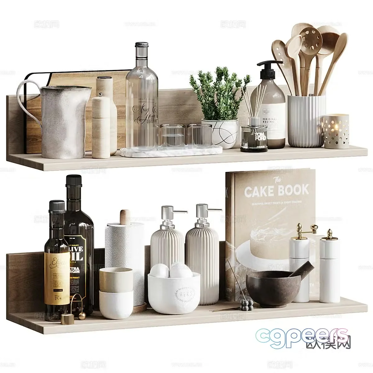 Modern kitchen supplies 3d model