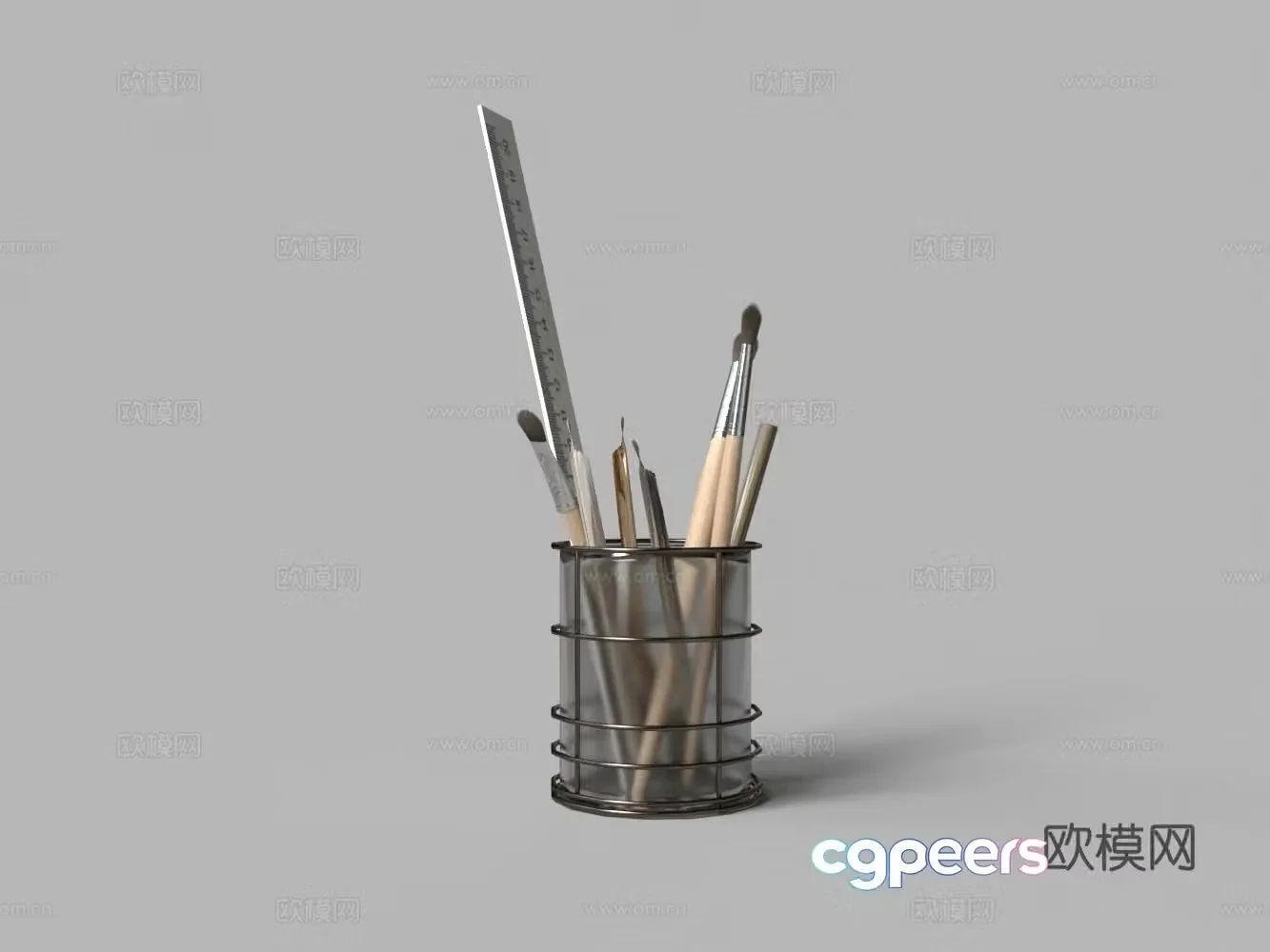 Modern Wrought Wrought Pen Holder 3D Model