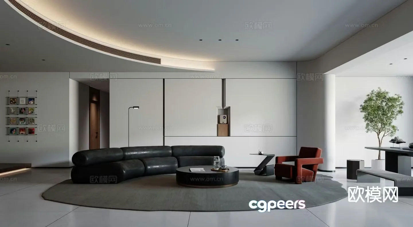 Modern living room 3d model