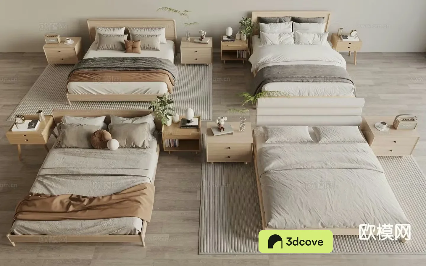 Modern double bed