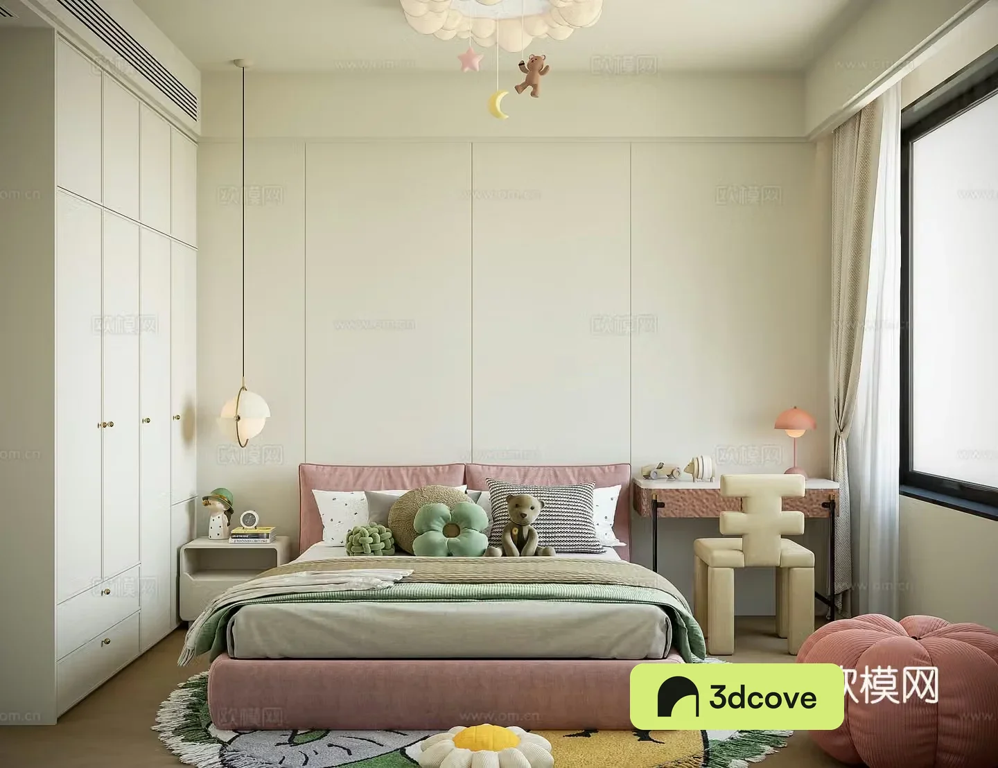 Modern children’s room 3d model