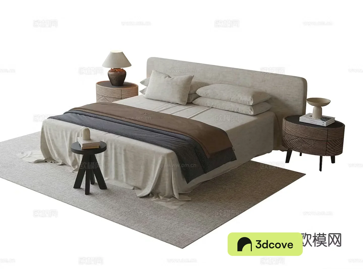 Wabi-sabi double bed
