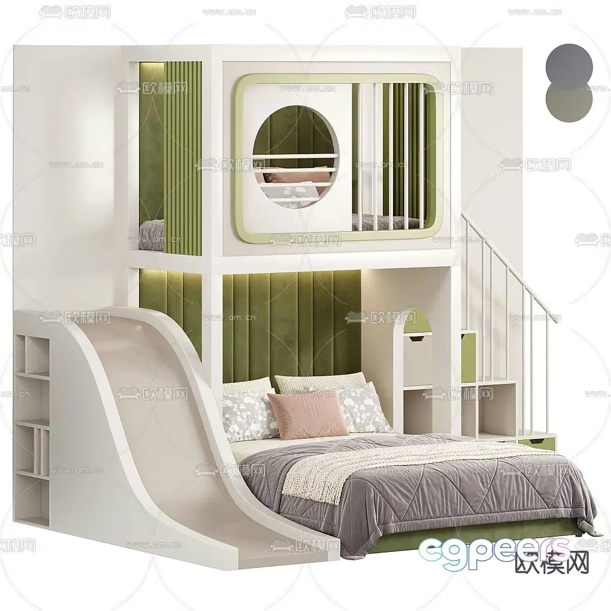Bunk bed bunk bed children’s bed 3d model