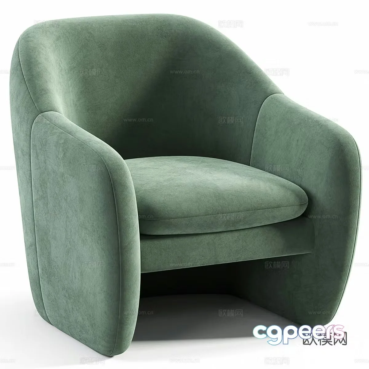 Modern Italian fabric armchair 3d model