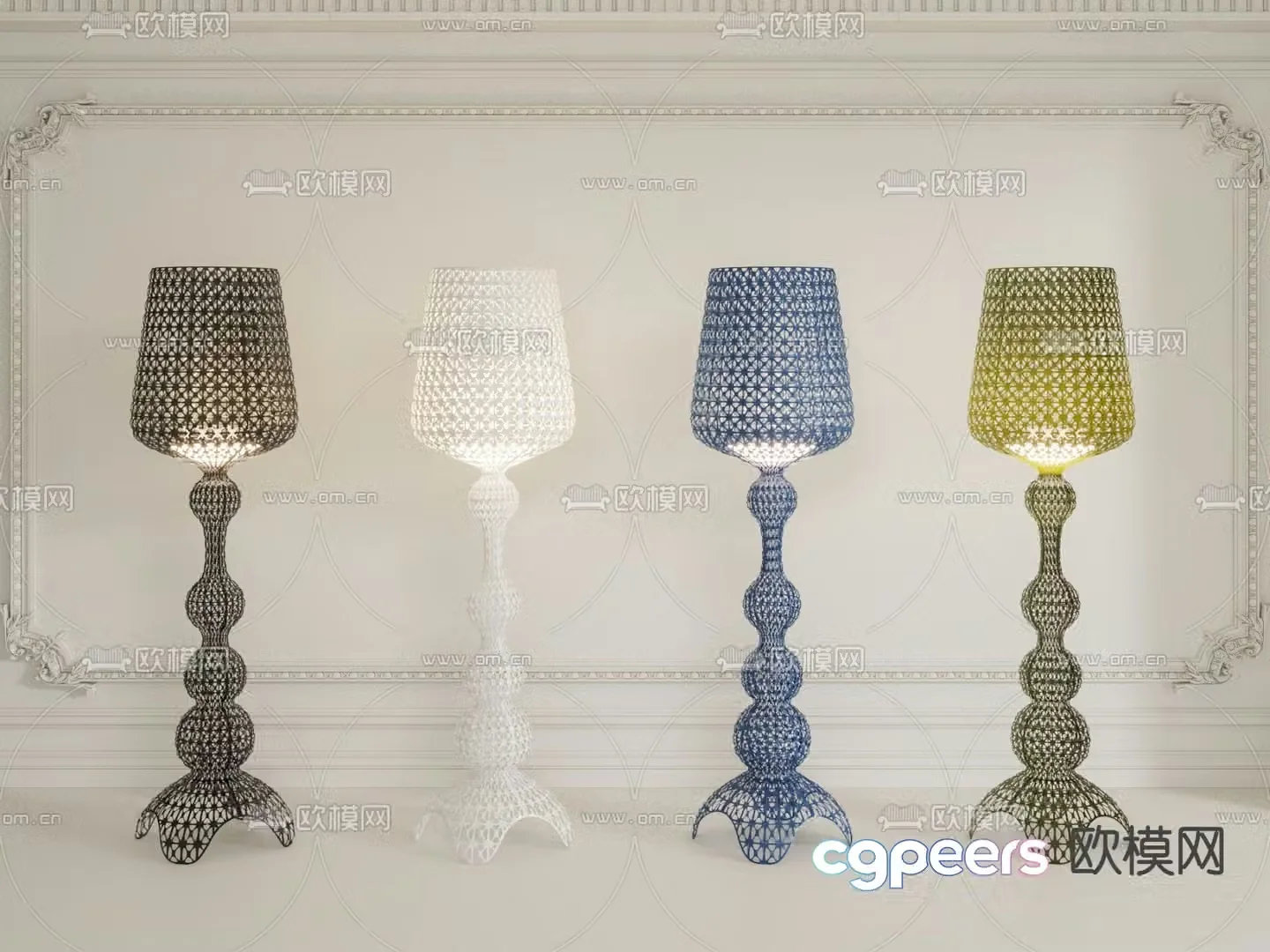 kartell floor lamp 3d model