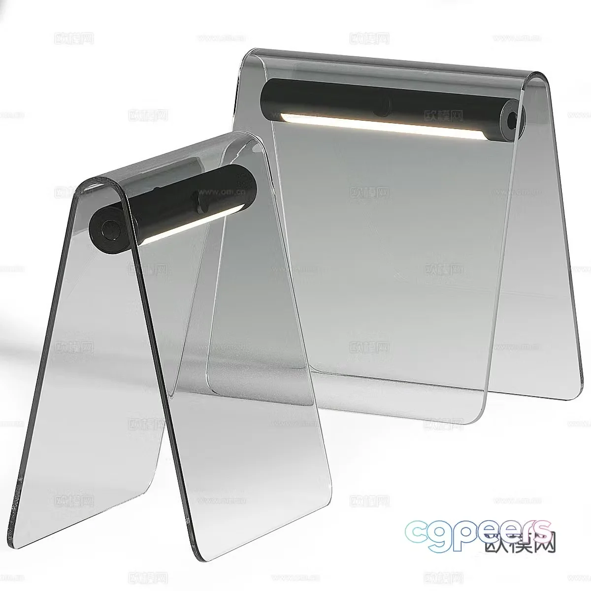 Modern Italian minimalist glass table lamp 3d model
