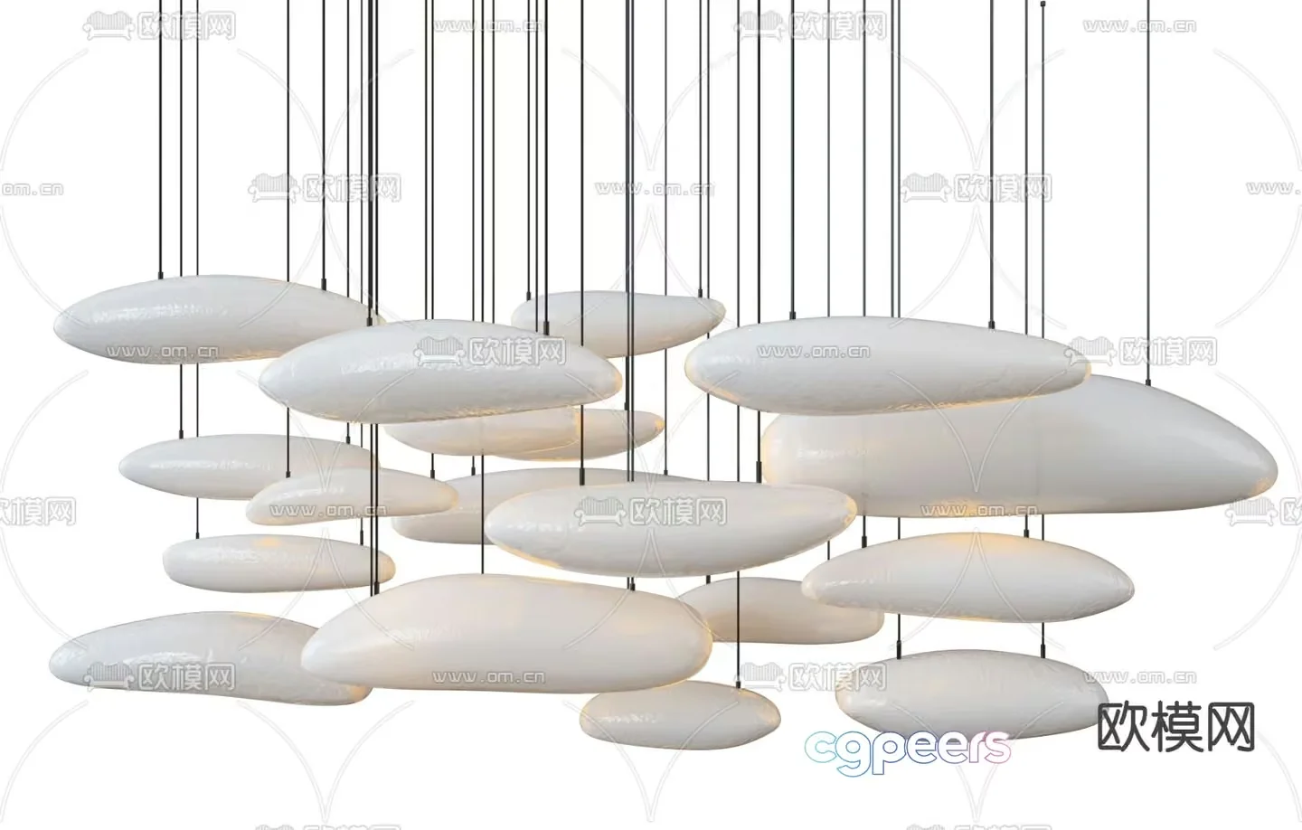 Gold Light Fixture 3D Model – 4920 – VRAY Render