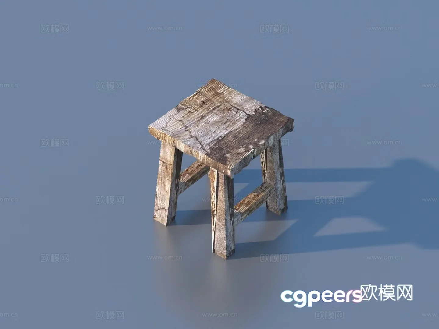 Stool Wooden Stool Furniture Sketch 3D Model