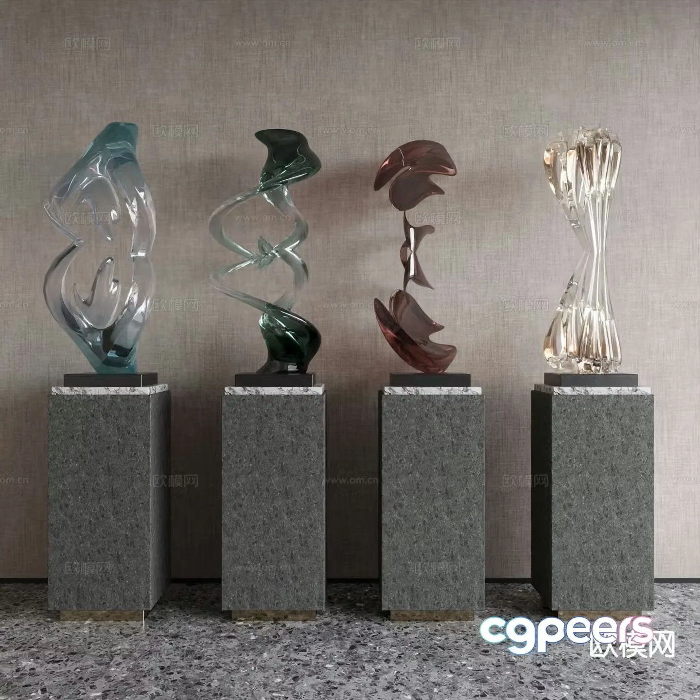 Art sculpture abstract sculpture 3d model