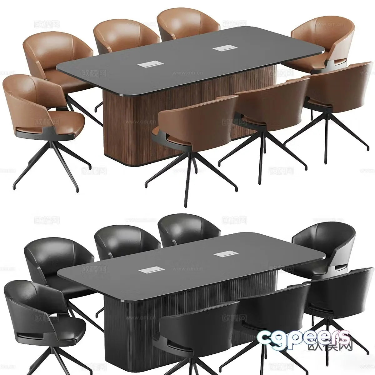 Table and chair combination 3D model