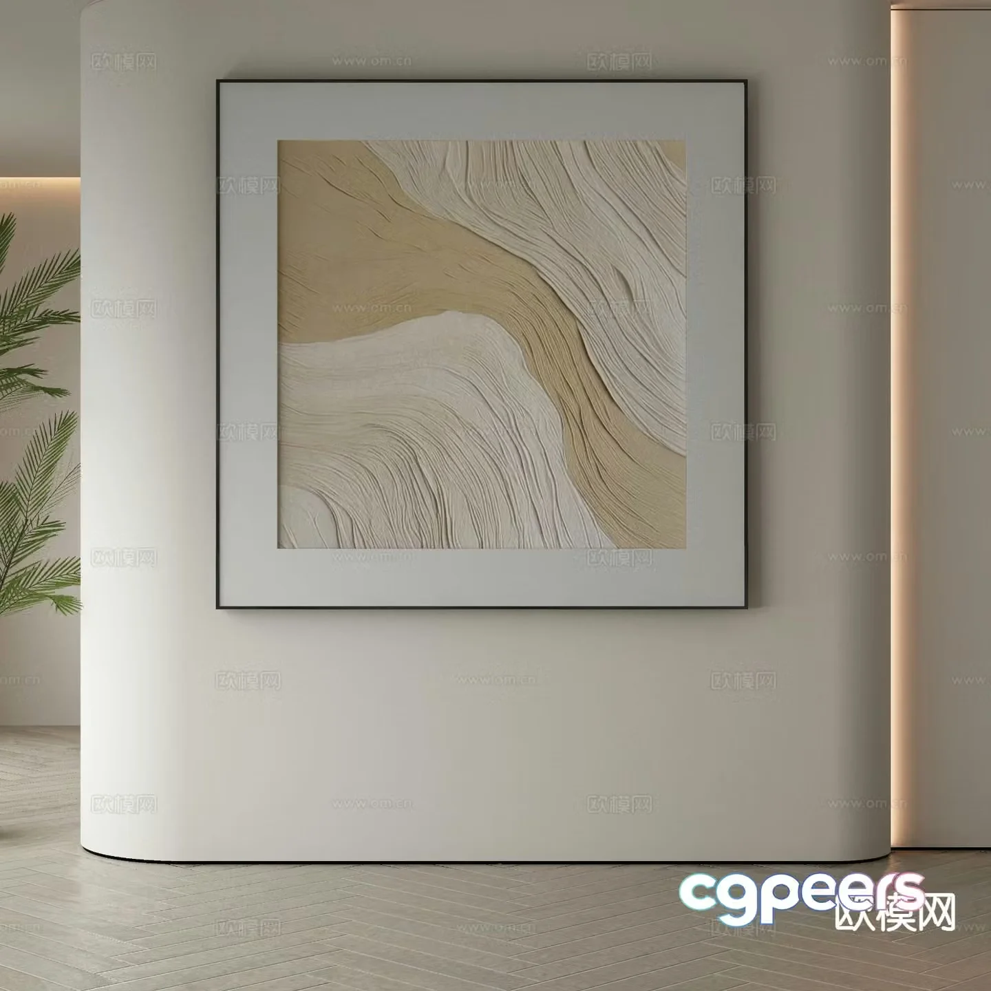 Modern art painting texture painting decorative painting 3d model