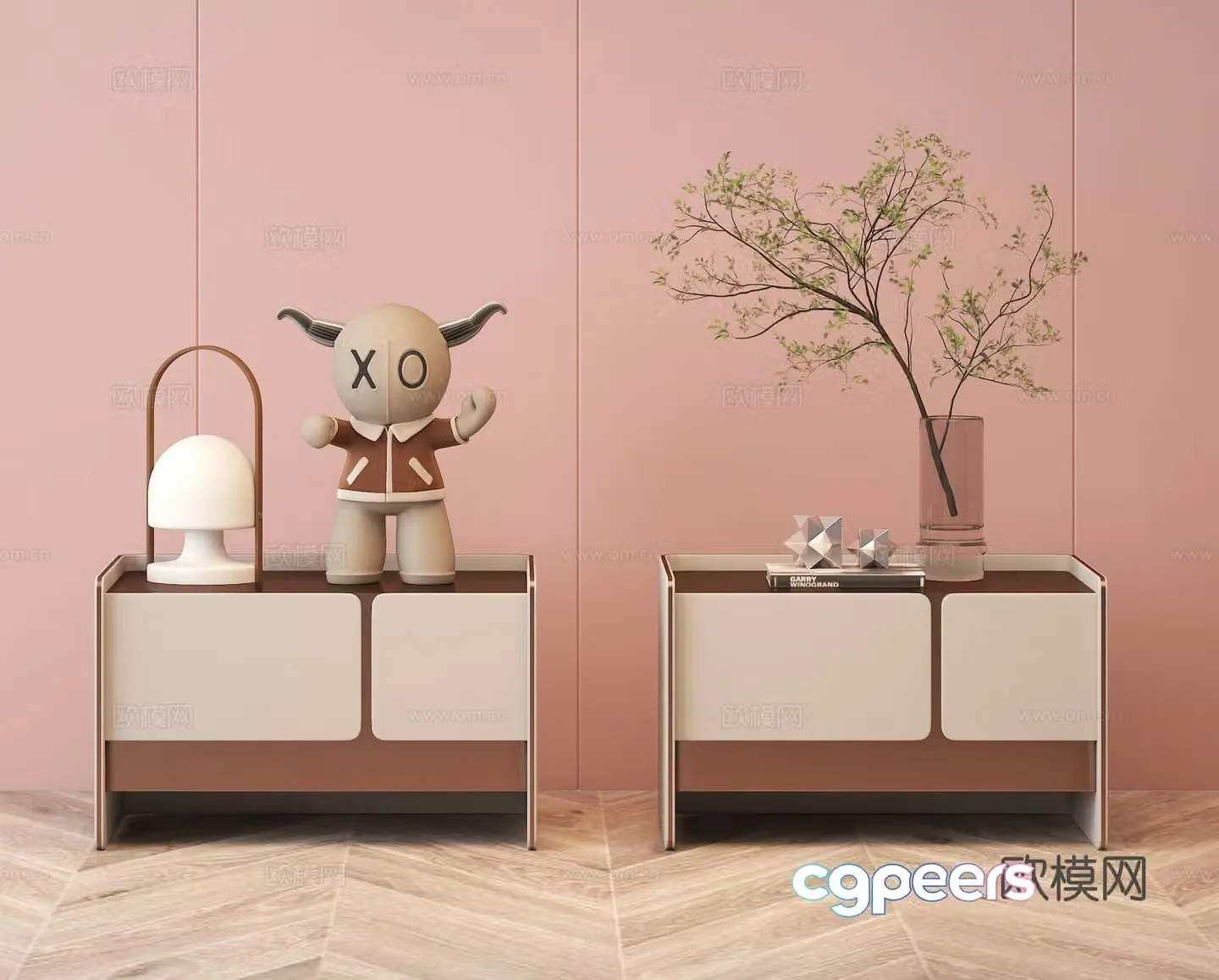 Modern night table 3d model