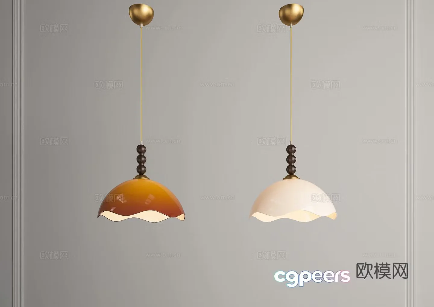 Restaurant Chandeliers Single-Head Chandeliers Middle Chandeliers French Chandeliers Bauhaus Chandeliers 3D Model
