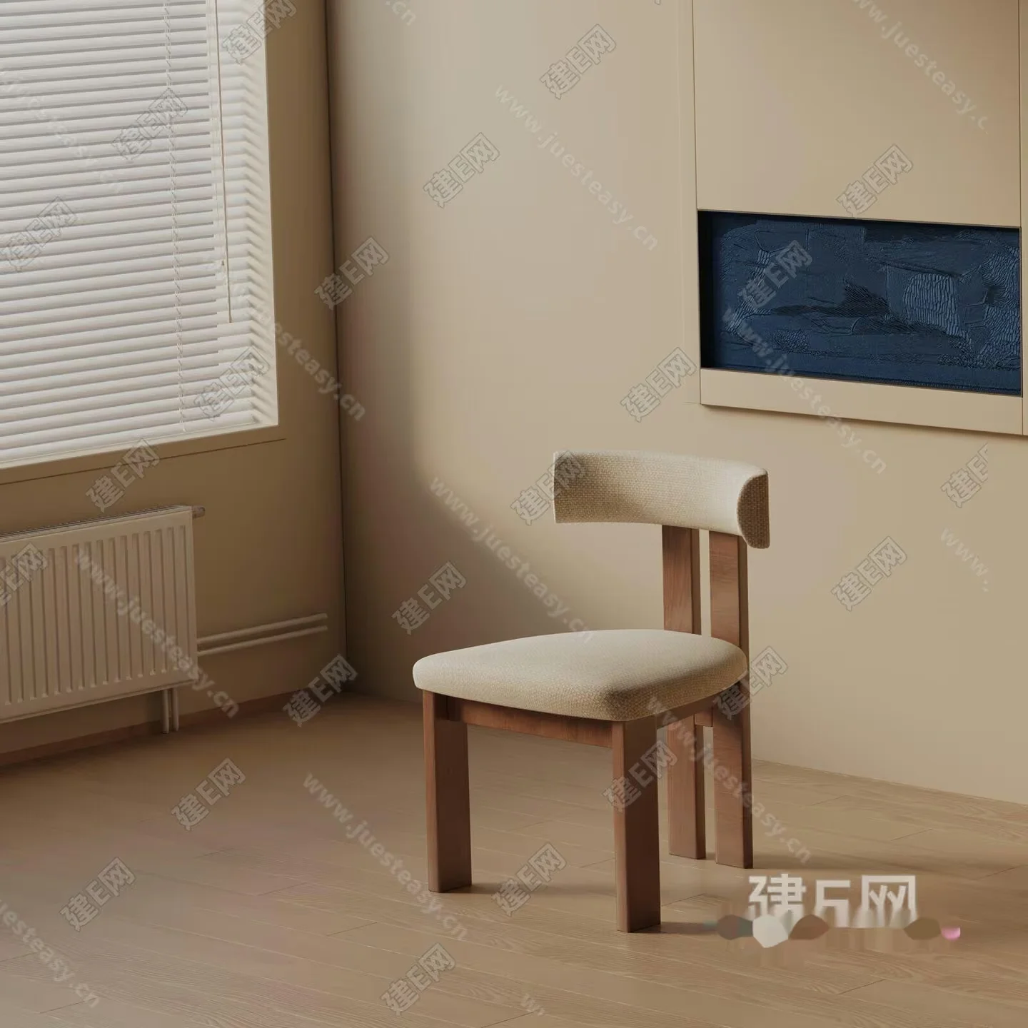 Wooden Chair In A Room 3D Model – 18233 – VRAY Render