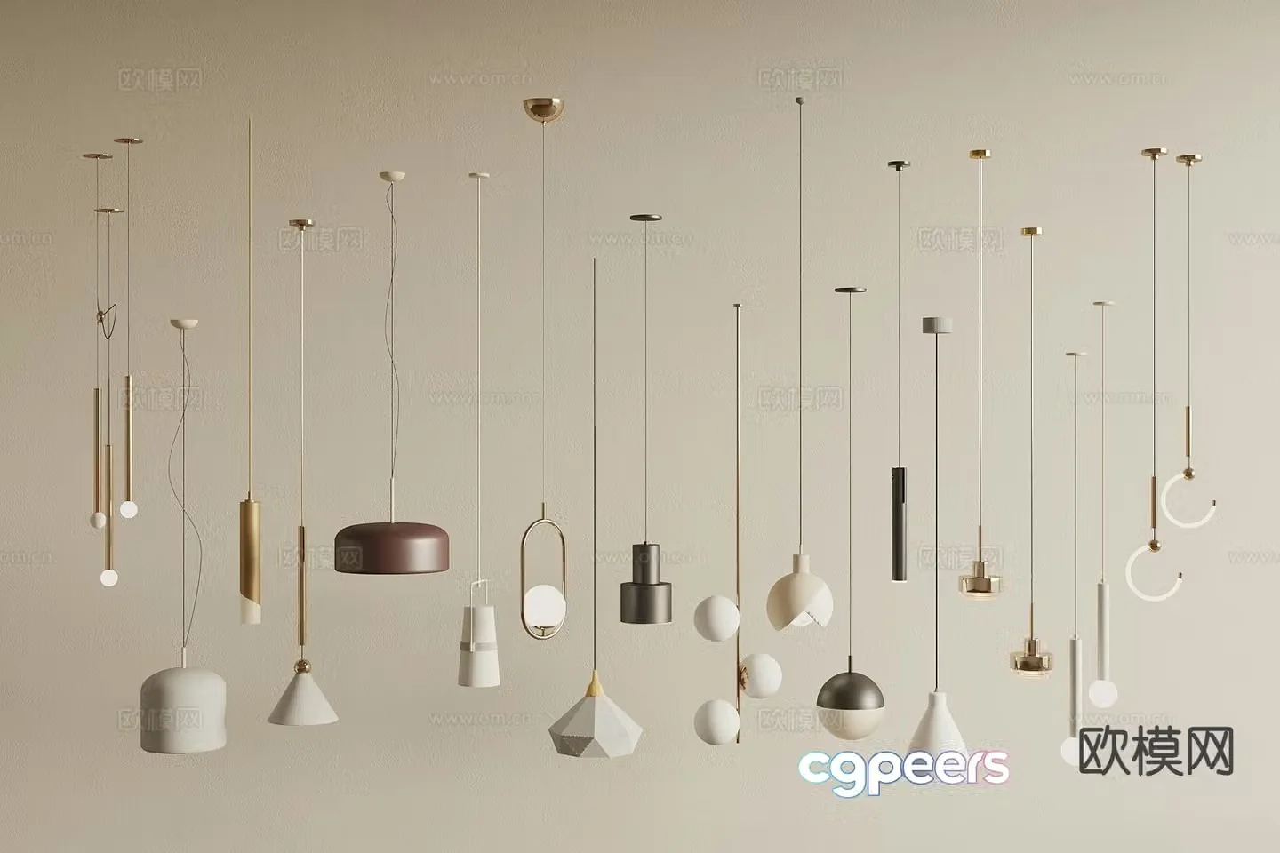 Creative chandelier bedside chandelier 3d model