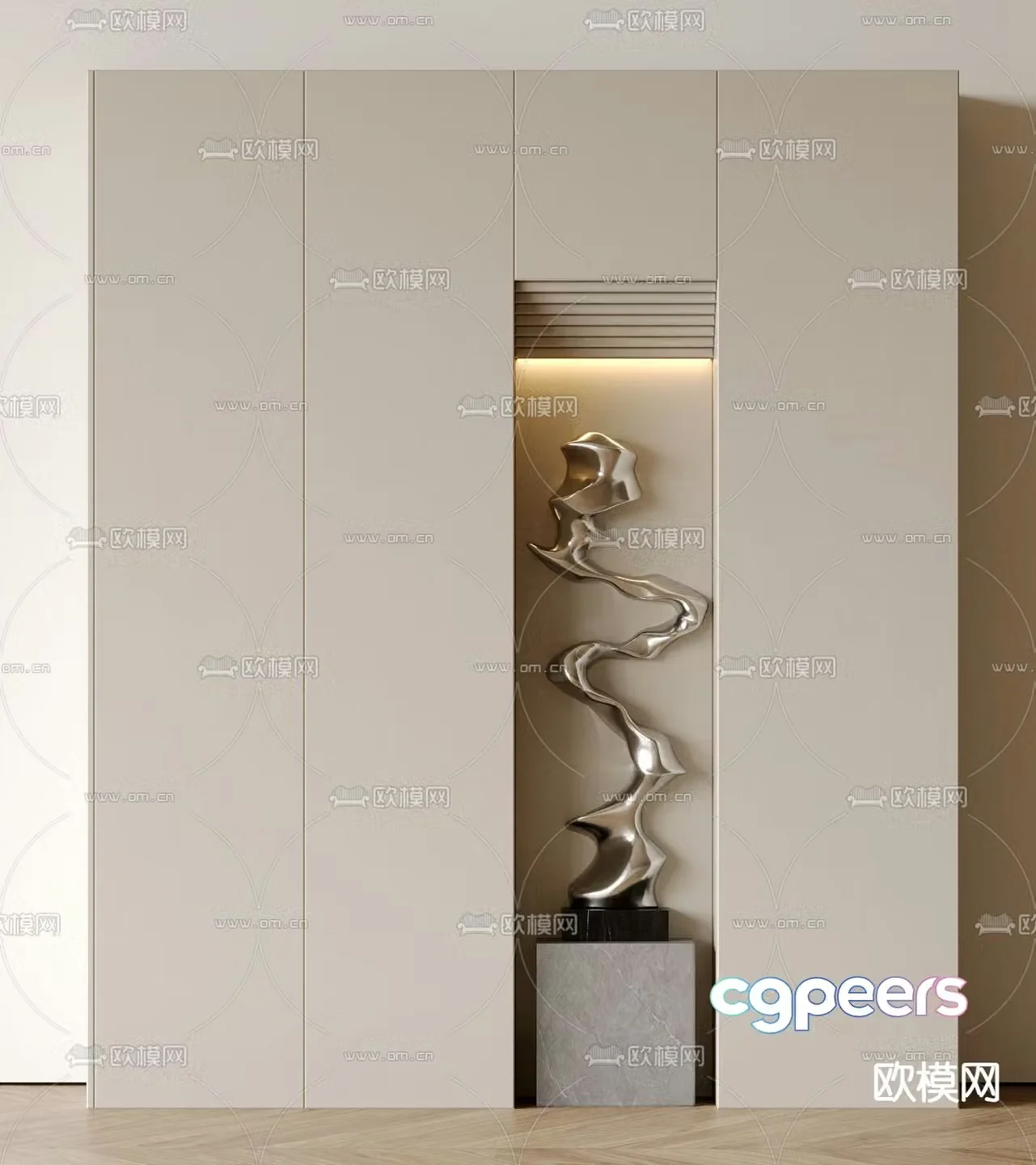 Entrance decorative cabinet entrance cabinet 3D model