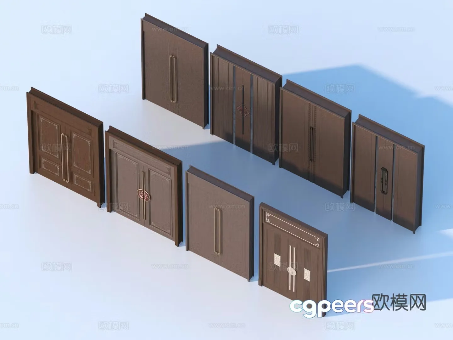 Door Door Wooden Door Single Open Door Glass Door Double Open Door 3D Model