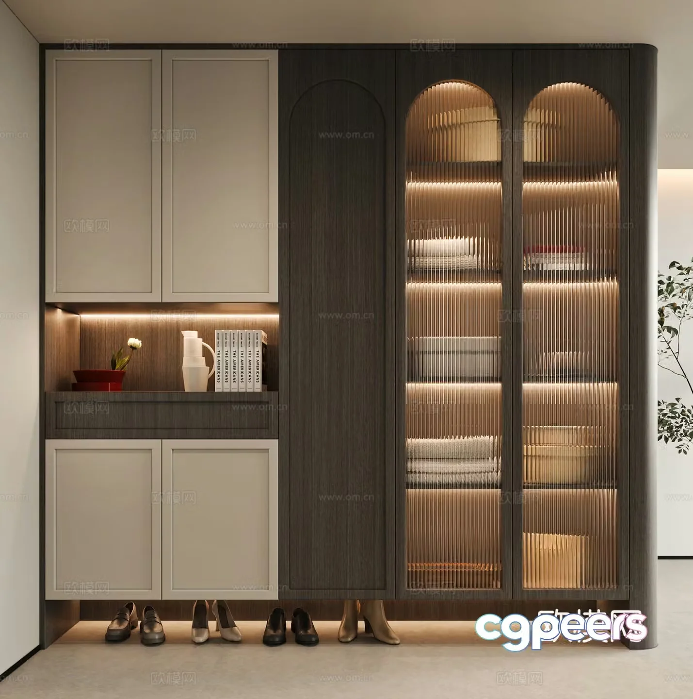 Modern shoe cabinet 3d model