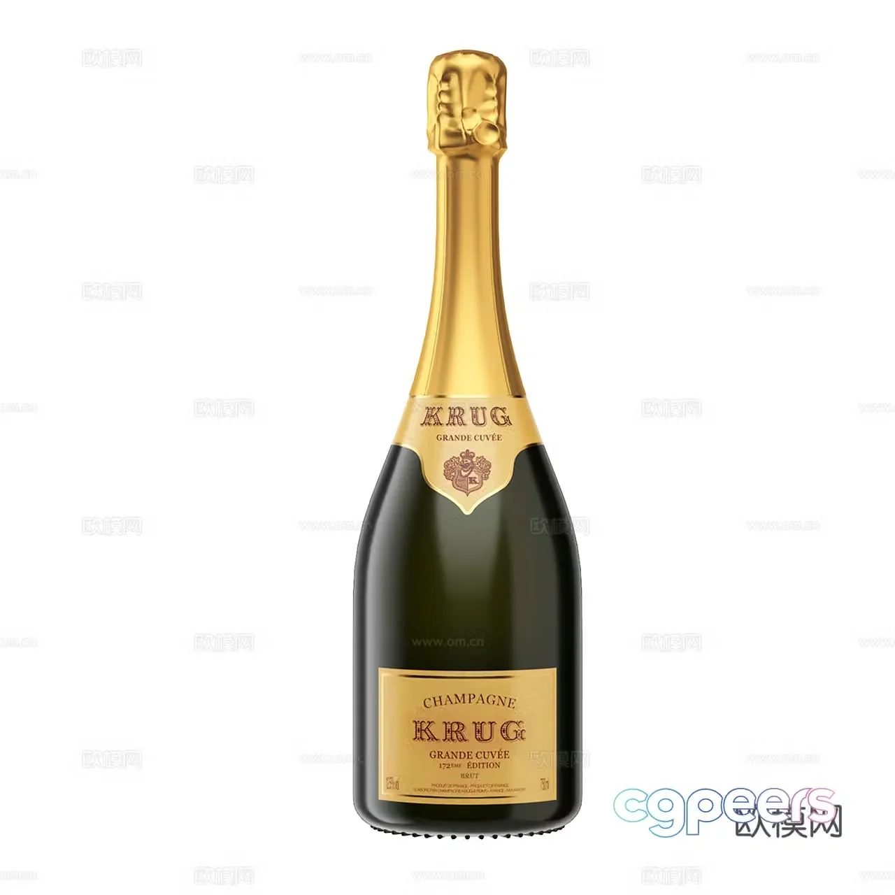 Krug Champagne Wine Wine Bottle Red Wine White Wine 3D Model