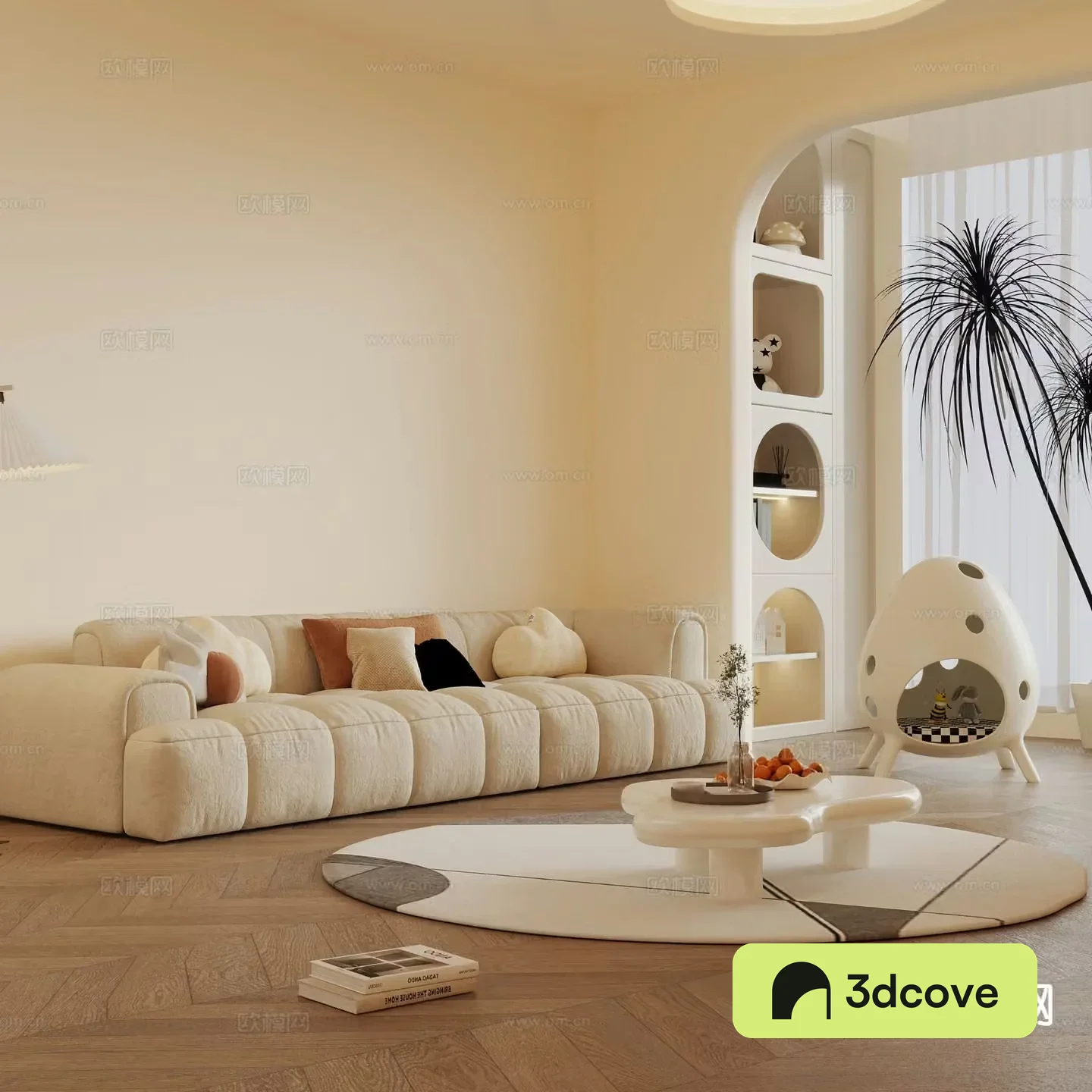 Cream style sofa modular sofa