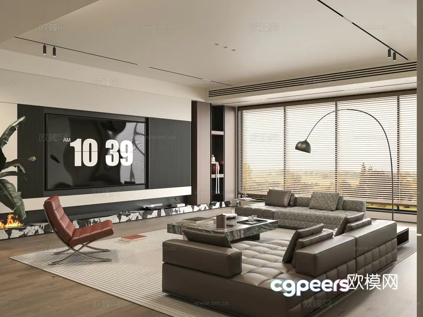 Minotti modern Italian living room 3d model