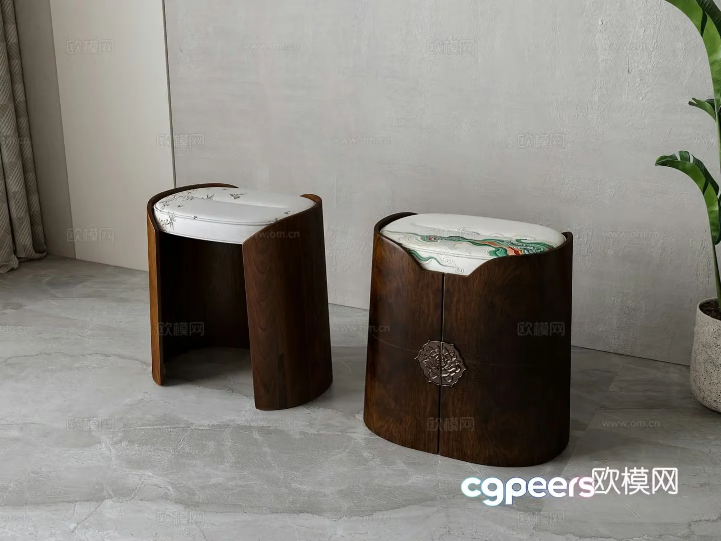 New Chinese stool 3D model