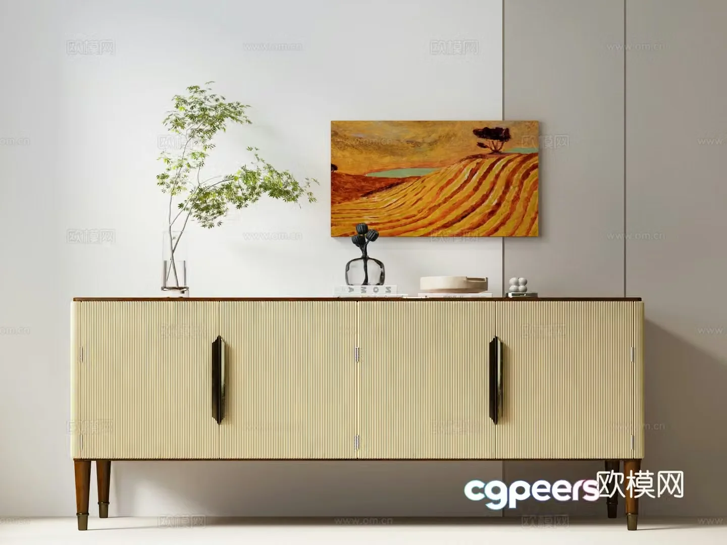 Italian TV Cabinet Modern Italian TV Cabinet Italian Minimalist TV Cabinet 3D Model
