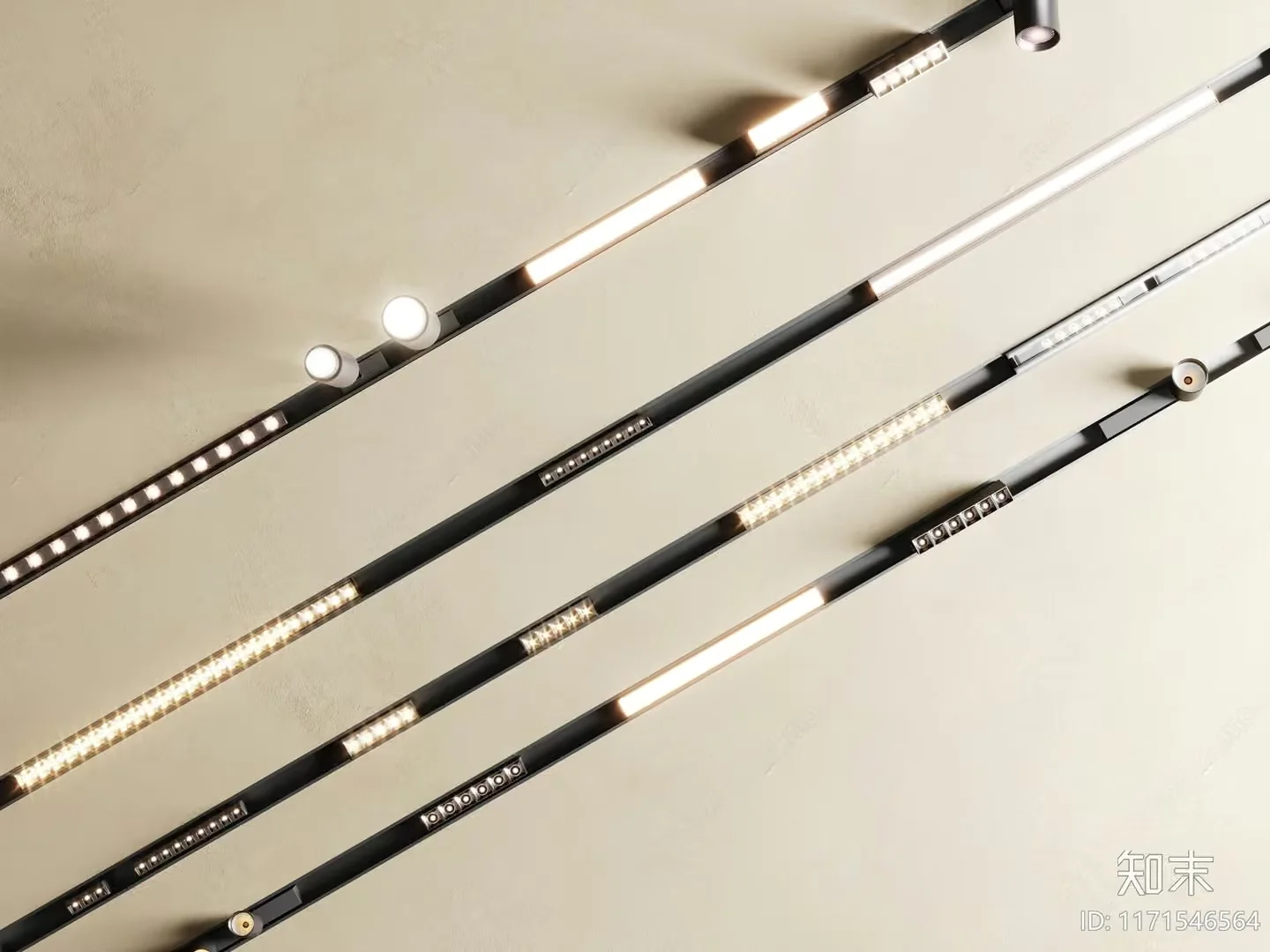 Gold Light Fixture 3D Model – 23428 – VRAY Render