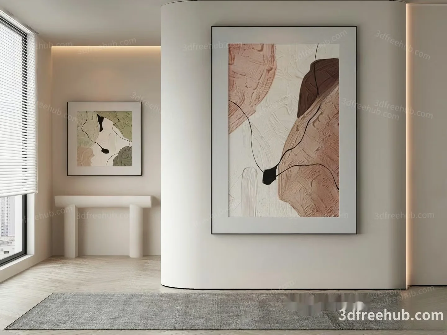 Modern Living Room 3D Model – 19303 – VRAY Render