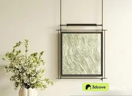 Black Metal Frame With A Textured Glass Panel
