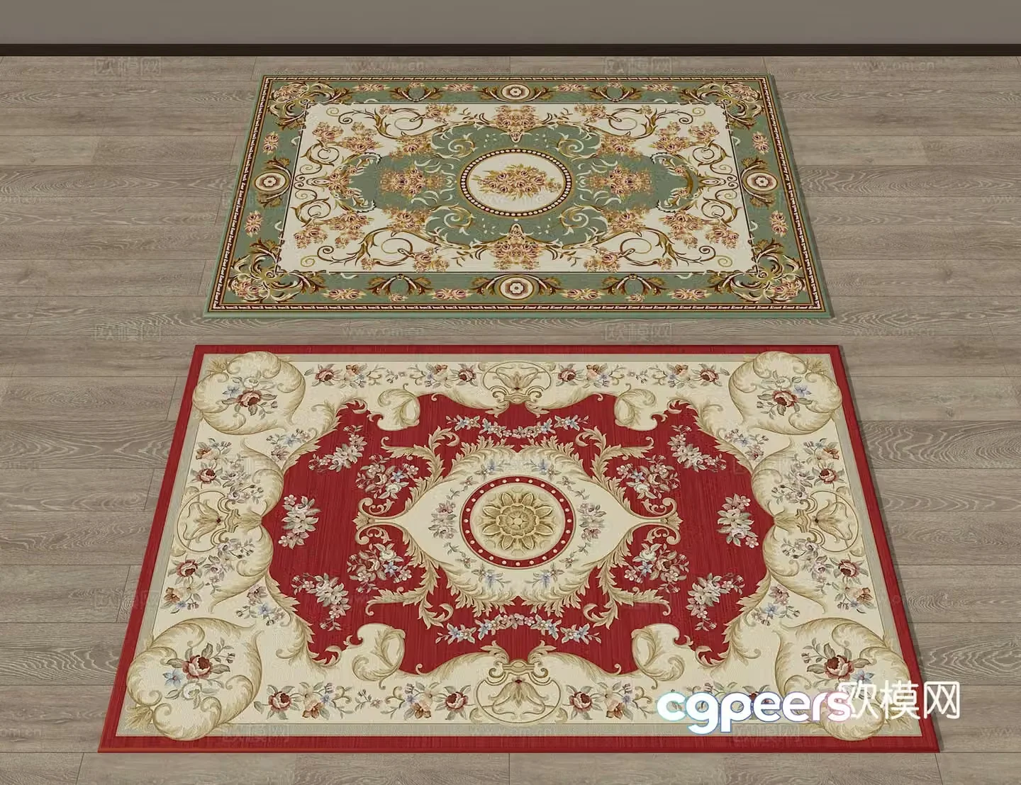 European carpet pattern carpet 3d model