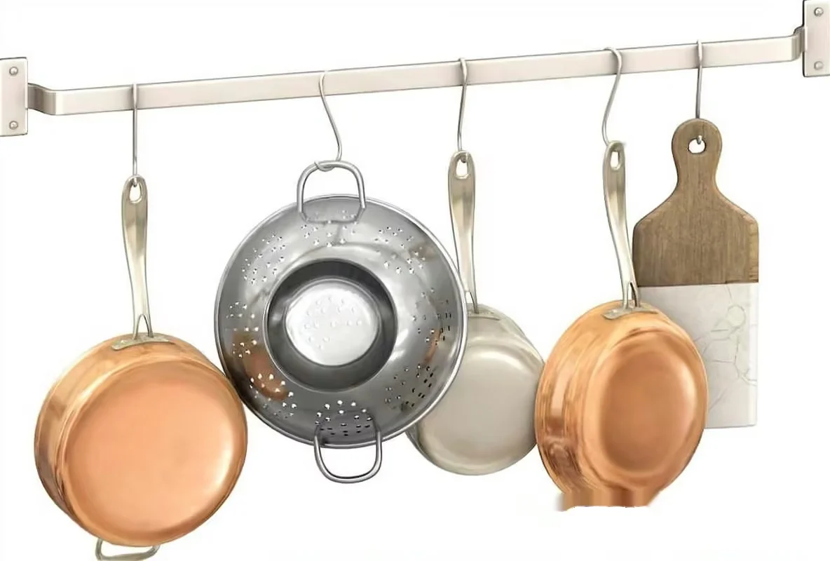 A Kitchen Rack With Hanging Pots And Pans 3D Model – 22935 – VRAY Render