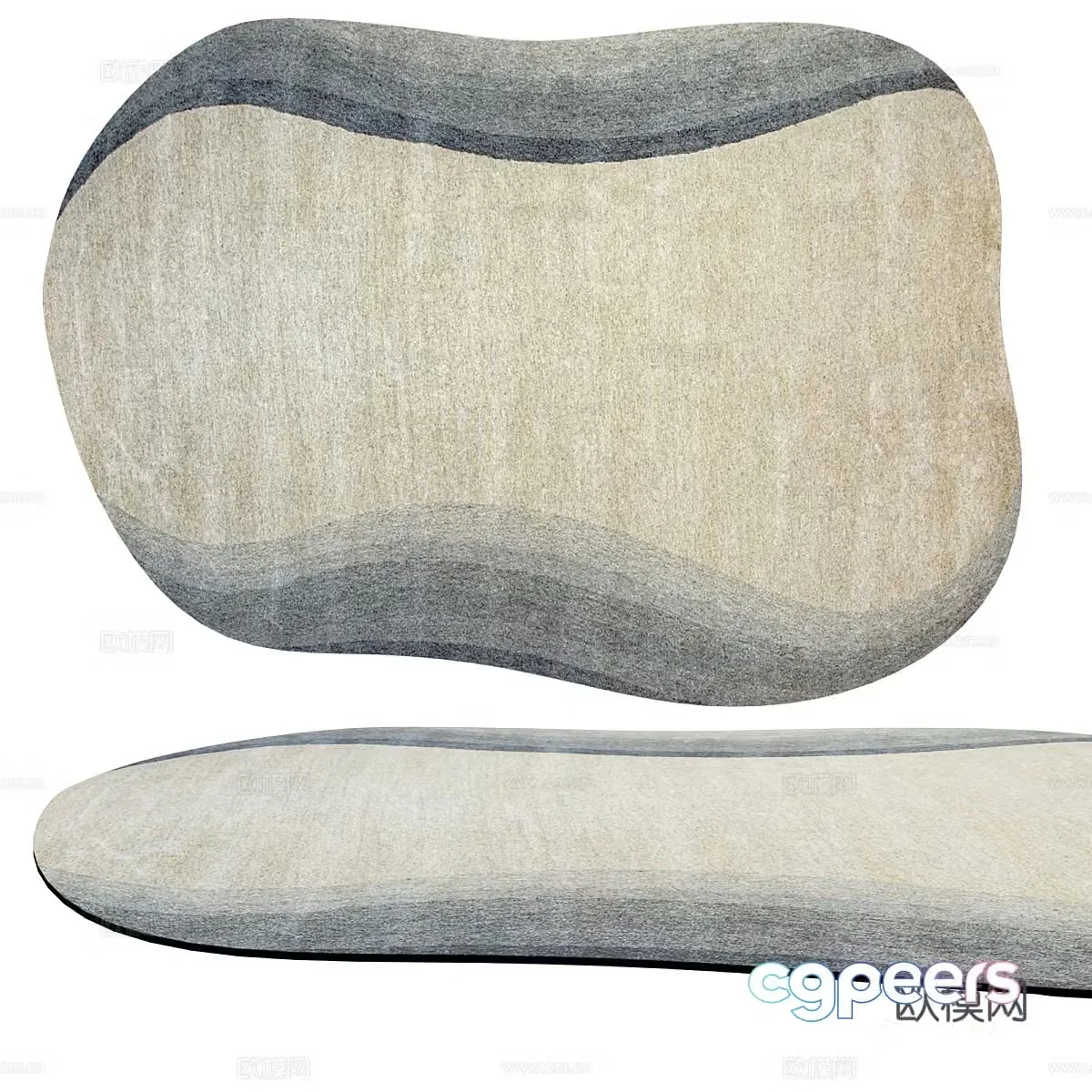 Modern minimalist carpet Carpet Simple carpet Polygonal carpet Living room carpet 3d model