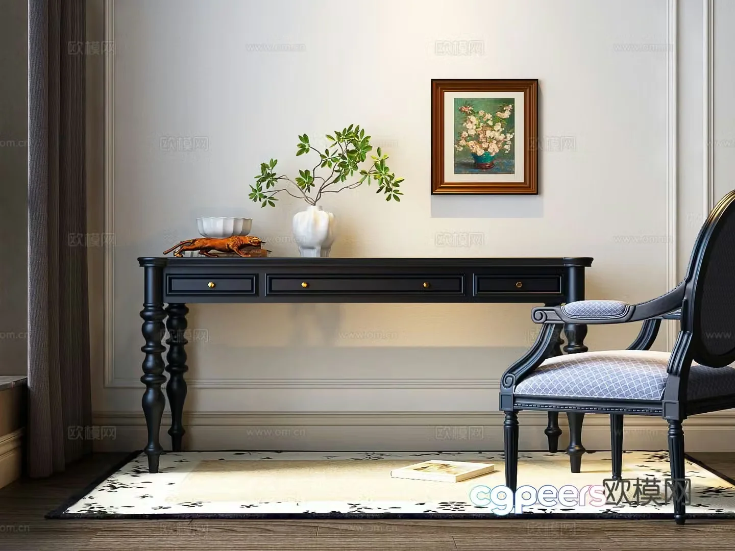 French desk 3d model